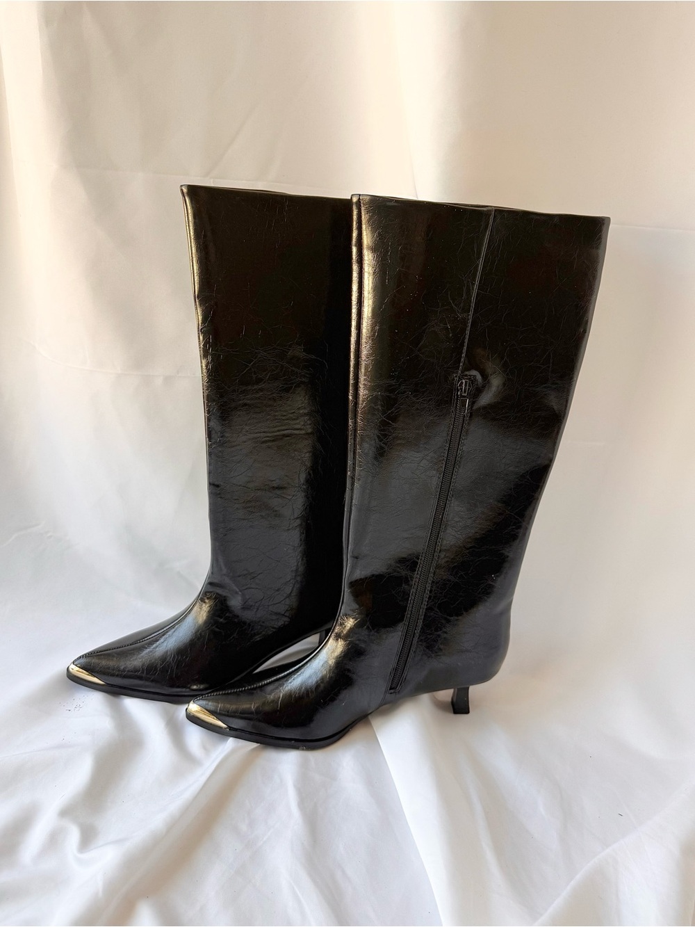 Shoedazzle Arna Stiletto Boots in Black